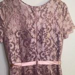 Jackie Jon Rose Pink Special Occasion Short Sleeve Knee Length Lace Dress 12 Photo 4