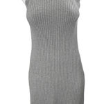 Banana Republic  Gray Sleeveless Ribbed Knit Midi Tank Sweater Dress Size S Photo 0