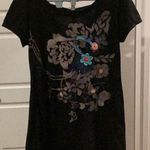 Floral Embroidered Black beach coverup Size undefined Photo 0