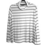Apt. 9  Stretch Striped Shirt Lightweight 90s Turtleneck Top White Black XXL NWOT Photo 0