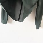 Whistles Poppy Frill Front Blouse in Dark Green Size 8 Photo 4