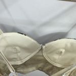 Haute Monde  Crop Top Womens Large Cream Velvet Floral Bustier Coquette Festival Photo 8