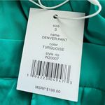 Walter Baker Denver Pant Turquoise Blue Wide Leg High Rise Satin SZ S NWT $198 Photo 8