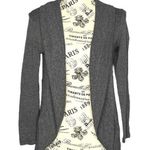 Twenty One MEDIUM Gray Back Waist Tie Long Sleeve Blazer Open Front Cardigan Photo 0