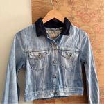 Jack Wills  Cropped Denim Jacket with Corduroy Collar Photo 1
