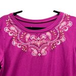 Denim And Co Boho Top Purple Medium Photo 2