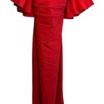 Chiara Boni La Petite Robe Pavarti Off Shoulder Gown Passion Red Size 14 NWT Photo 1