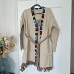 Faherty Crow Stripes Duster Cardigan with Tie in Crow Border Stripe Size M/L NWT Photo 3