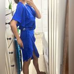 La Perla   abito incrociato bath-suit cover royal blue silk wrapped pareo/IT38 Photo 2
