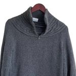 Columbia  Women Sweater M Gray 1/4 Zip Mock Neck Popover Minimalistic‎ Gorpcore Photo 3