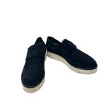 Vince Zola Black Suede & Sherpa Platform Loafers Size 9 Photo 3