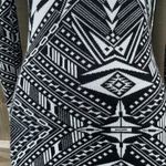 Gianni Bini  long sleeve black and white jacquard mini dress Photo 1