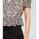 All Saints Ilia Pink Floral Wrap Sketch Top - Size - 6 Photo 2