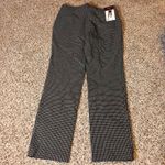 Rafaella Windowpane Career Pants Stretch Straight Leg Black White Size 14 Photo 6
