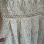 Francesca's  Ivory White Lace Mock Neck Mini Dress Women's Size X-Small XS Photo 2