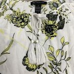 Inc international Concepts White, Black & Yellow Floral Print Cold Shoulder Top Photo 7