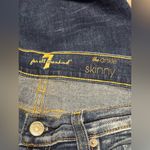 7 For All Mankind EUC Dark Wash The Ankle Skinny Blue Jeans 5 pockets size 29 Photo 9