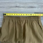 ZARA Tan Brown High Rise Wide Leg Pleated Pull On Cropped Trouser L NWT Photo 6