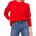 Vince Camuto Cozy Long Sleeve Extend Shoulder Sweater, Bright Cherry Size S NWT Photo 9