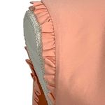 WAYF  Peachy Pink Shift Ruffled Mock Neck Swing Sheer Baby Doll Dress Size M Photo 4