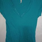 Rue 21  S Turquoise Cute V-Neck T-Shirt Top Photo 0
