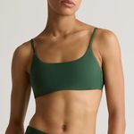Quince NWT Women's Italian Scoop Neck Bikini Top Palm Green Size Medium 🌴 Photo 0