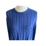 Nautica Cable knit Crewneck Sweater Royal Blue Large Photo 2