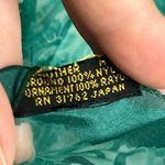 Vintage another hit green paisley print square scarf Photo 5