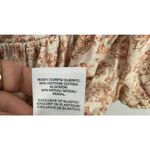 Lucky Brand  Boho Top Womens Small Pink Floral Smocked Crop Peasant Cottage Photo 2