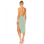Katie May NWT  Gina K Ruched Asymmetrical Low Back Midi Dress in Women's Medium Photo 1