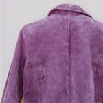 Relativity Purple 100% Leather Suede Jacket M Machine Washable Photo 6