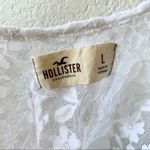 Hollister White Lace Peplum Blouse Size L Photo 3