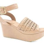 Bamboo  Nude Wedge Platform Ankle Strap Sandals, Size 10M New w/o Box Photo 0