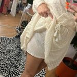 Free People Lace Sheer Long Sleeve Mini Dress Cream Size Small Photo 4