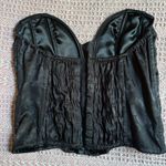 Victoria's Secret Vtg gold label black floral satin bustier corset top medium Photo 4
