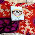 NEW Bila Women's L Large Semi Sheer Peasant‎ Babydoll Top Hippie Shirt NWT Red Photo 2