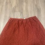 Hinge  Lace Skirt Elastic Waist Lined Size Large L Rust Orange Photo 8
