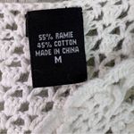 Moda International Medium White Crocheted Long Sleeve V Photo 10