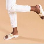 OOFOS Oooahh Limited Edition Sahara Gold Sport Recovery Comfort Slide Sandals White Size 10 Photo 1