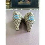 Toms  Women's‎ Leopard Print Peep Toe Wedge Sandals Size 6.5 Beige Photo 3