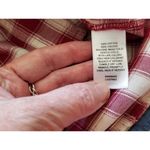 Abound  Red Tibetan Dobby Plaid Crop Long Sleeves Button-Up Shirt Womens Sz Small Photo 8