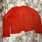 The Limited  Y2K Sz M Wool Blend Shrug Rusty Orange Boho Witchy Fairycore Softy Photo 3