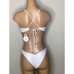 PilyQ New PQ white teeny high cut bikini. S-top/M-bottom. Retails $169 Photo 3