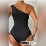 SheIn ‎One shoulder black bodysuit 1X Photo 1