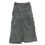 BLANK NYC  Skirt Womens 26 Green Leather Midi Hunter Front Slit Retro‎ Weathered Photo 1