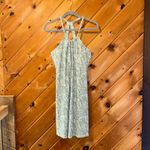 Eddie Bauer Harmony Dress Moisture Wick Built-In Bra Green Palm Print Photo 2