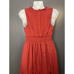 Old Navy Dress Womens XS Red Sleeveless V Neck Midi High Low Hem Cotton Summer Photo 5