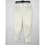 Old Navy  Womens High Rise WOW Wide Leg White Denim Jeans Size 6 Stretch Neutral Photo 1