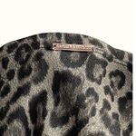 MICHAEL KORS Cheetah Leopard Gray Black Stretchy Pullover Top ~ Women's LARGE Photo 5