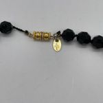Les Bernard Vintage Crystal Necklace Black Photo 3